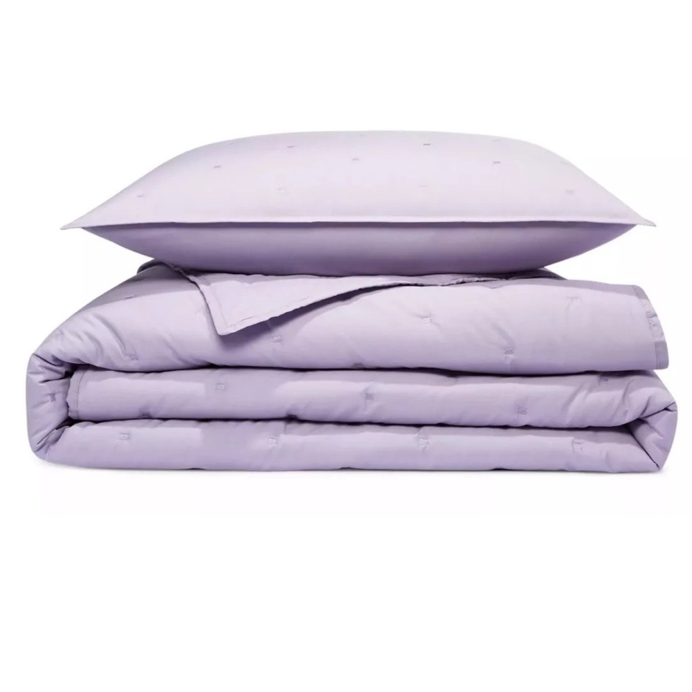 Sky Core Tufted King Quilted Coverlet & Shams Set Thistle Lavender Purple